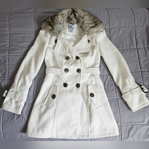 Worthington Women's White/Cream Pea Coat
